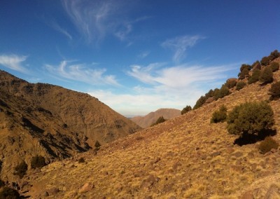 Blue skies in the High Atlas Mountains of Morocco