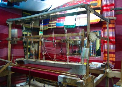 Loom in an agave silk factory in Fes in Morocco