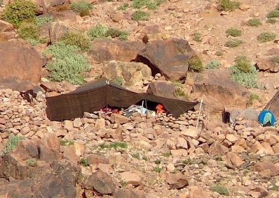 Nomad camp in Jebel Saghro mountain range in the Anti-Atlas of Morocco