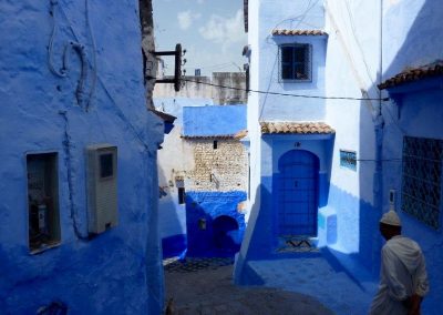 The blue streets of Chefchaouen in Morocco