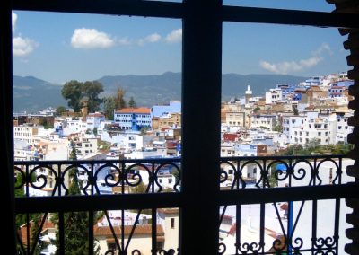View from a hotel room in Chefchaouen