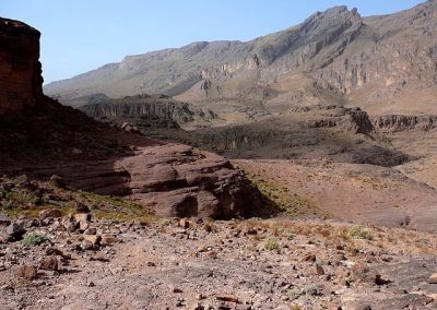Volcanic mountain scenery in Jebel Saghro mountain range on a private guided hike with Experience Morocco