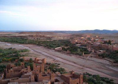 Looking back towards the new town across the river from Ksar Ait Ben Haddou