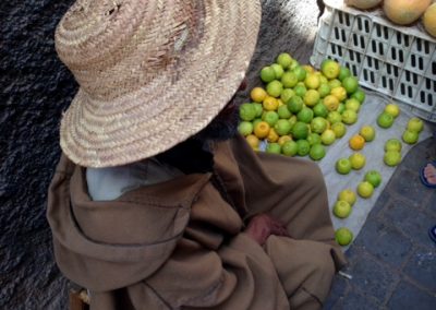 Man selling lemons in Marrakech souk