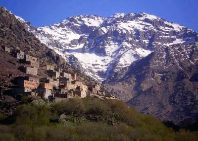Berber village of Aremd with Jebel Toubkall behind