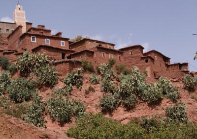 Traditional Berber mud-houses in the High Atlas Mountains of Morocco