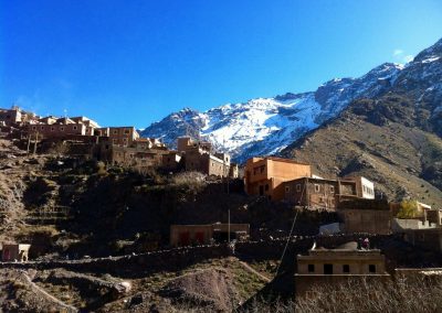 Berber village of Aremd near Jebel Toubkal in the High Atlas Mountains of Morocco