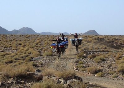 Muleteers on a private guided hike in Jebel Saghro mountain range with Experience Morocco
