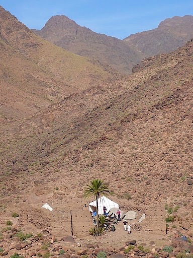 Camping in a kasbah in Jebel Saghro mountain range with Experience Morocco
