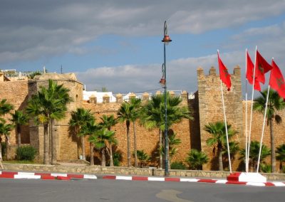 Rabat's old city wall in Morocco