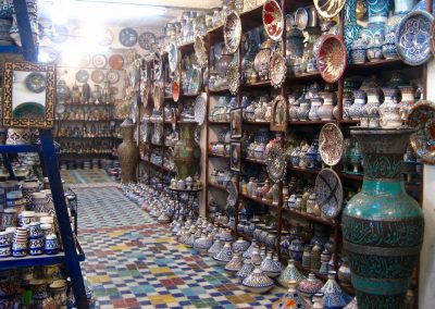 Ceramics shop in Fes in Morocco