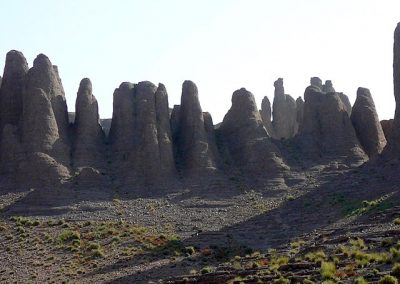 The Pinnacles volcanic rock formation in Jebel Saghro mountain range in Morocco