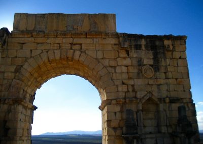 Archway at Volubilis Roman ruins in Morocco
