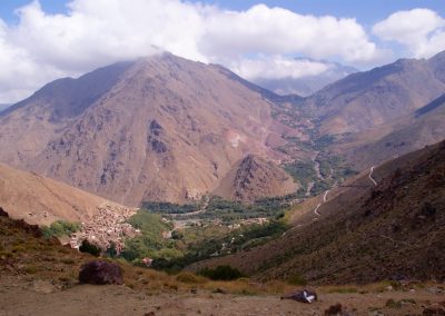 View from Tizi n'Tamatert Pass on a day hike in the High Atlas with Experience Morocco